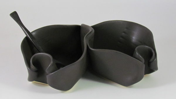 Hillborn Pottery Pistachio Dish in Matte Black