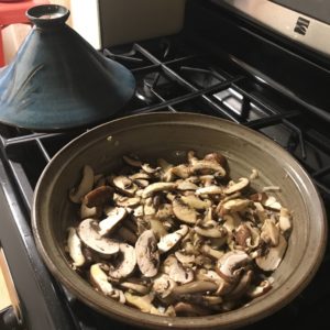 Mushroom Tagine in Handmade Clay Coyote Flameware