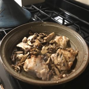 Clay Coyote Flameware Tagine with Chicken & Mushrooms