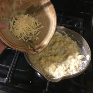 Small Flameware Skillet with Polenta