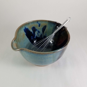 Clay Coyote Mixing Bowl with wire whisk