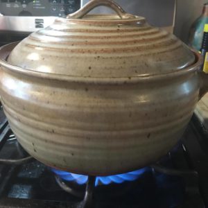 clay coyote dutch oven in action