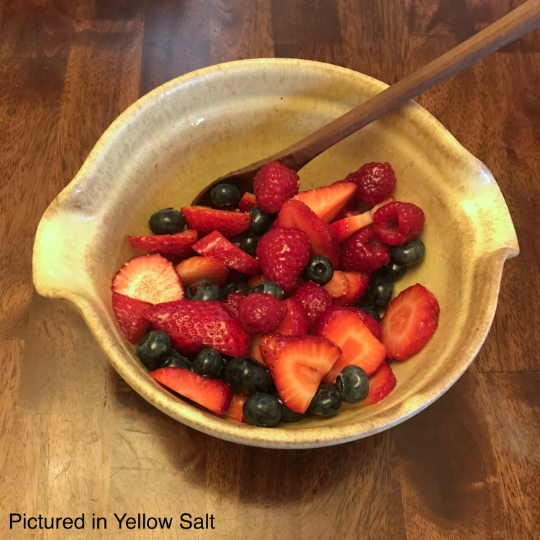 Clay Coyote Mixing Bowl with tiny wire whisk for whipping batter