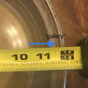 How to measure broken lid for replacement, Clay Coyote Pottery