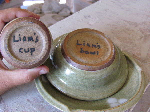 Clay Coyote Baby Set Custom Pottery