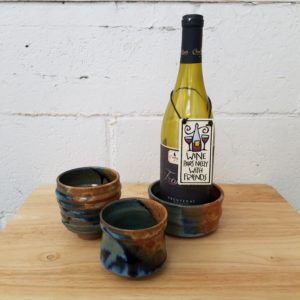 Clay Coyote Utensil Holder & Wine Chiller