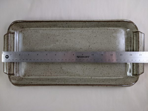 Length Measurement of Clay Coyote Flameware Fish Tray