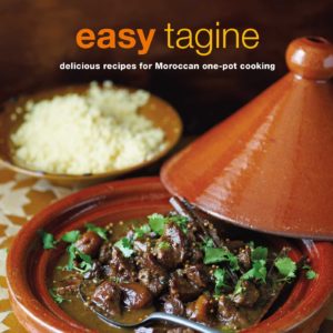 The cover of Easy Tagine by Ghillie Basan, featuring a lamb tagine with prunes, apricots, and honey