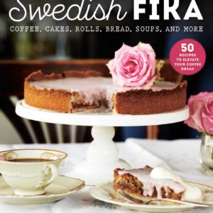 The Cover of Swedish Fika featuring Mazarin Cake and coffee