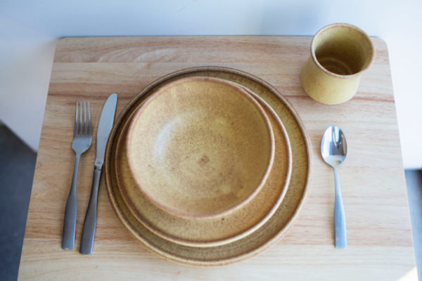 Clay Coyote Place Setting in Yellow Salt