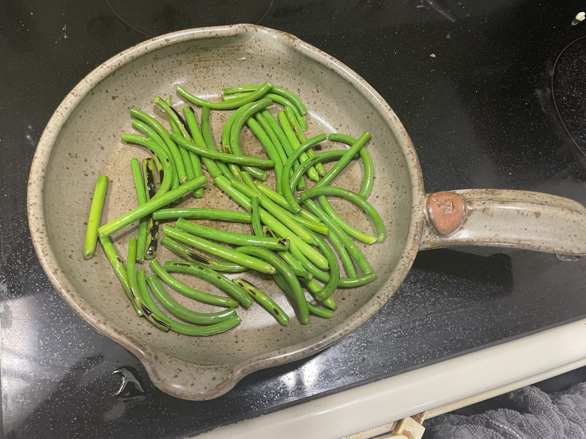 Cooking with the Coyotes Garlic Scape, Basil and Kale Pesto Clay Coyote