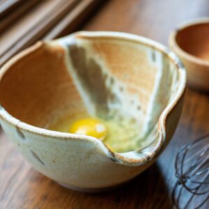 Clay Coyote Mixing Bowl with wire whisk